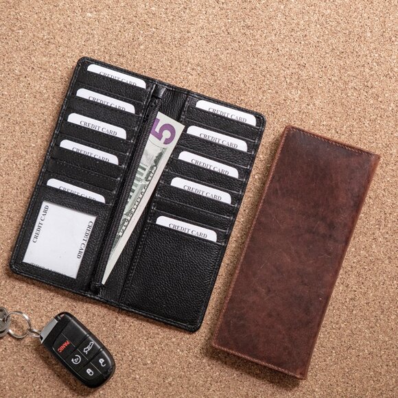 Artizanni Genuine Leather Slim Men's Tall Full Grain Vintage Wallet Vintage - Picture 5 of 7